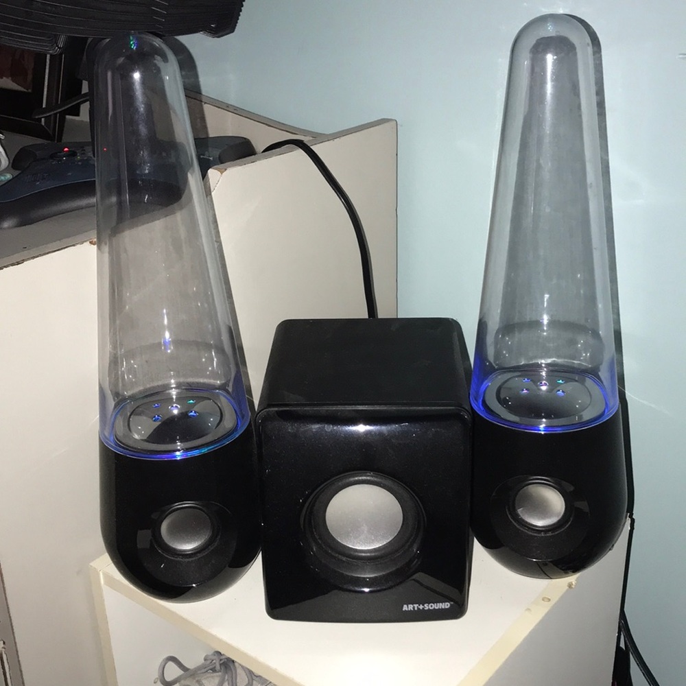 two bluetooth water speakers